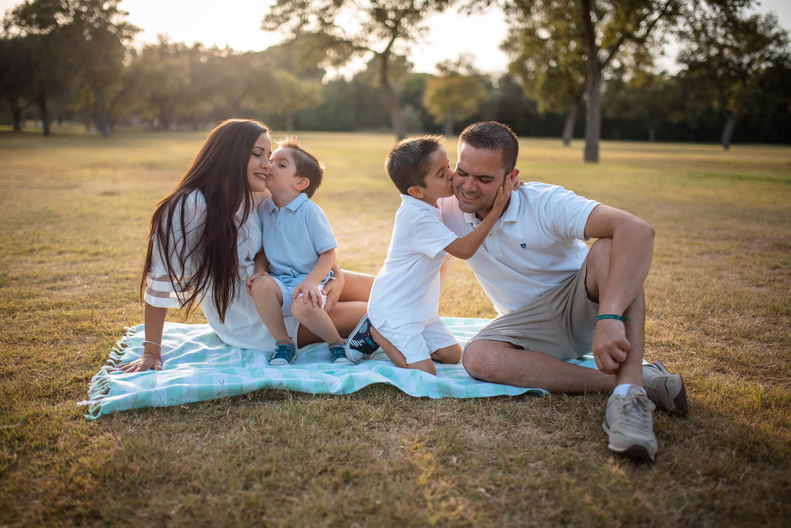 familia en el campo