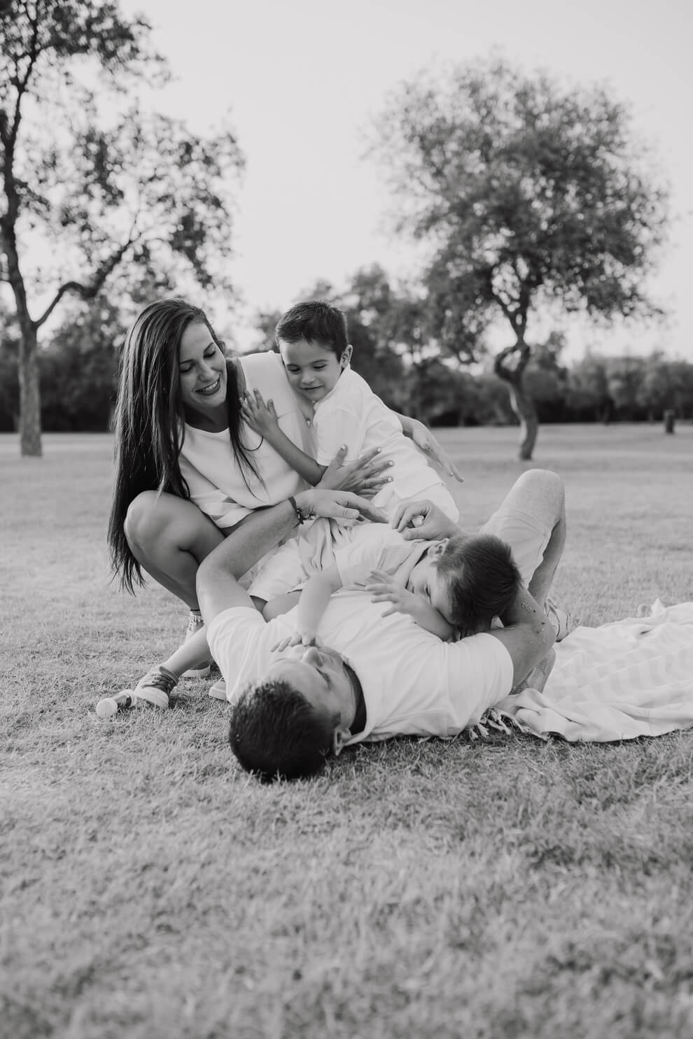 familia en el campo